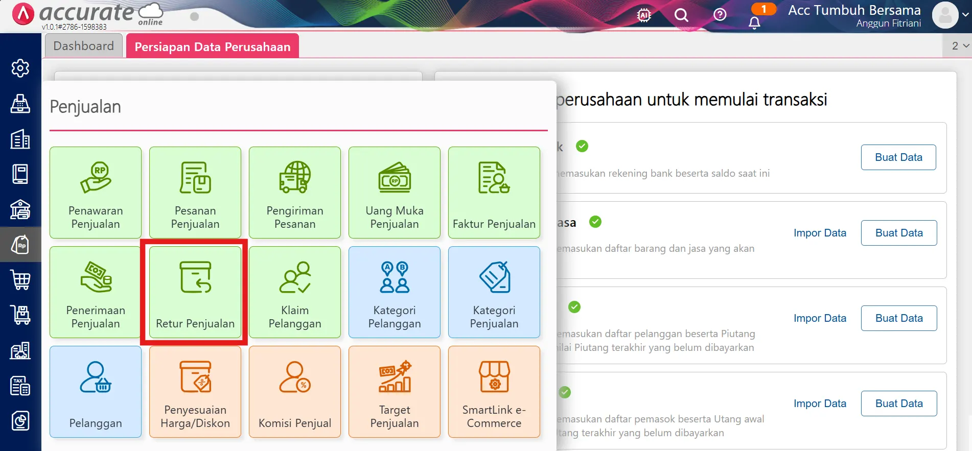 1 Retur penjualan tanpa faktur